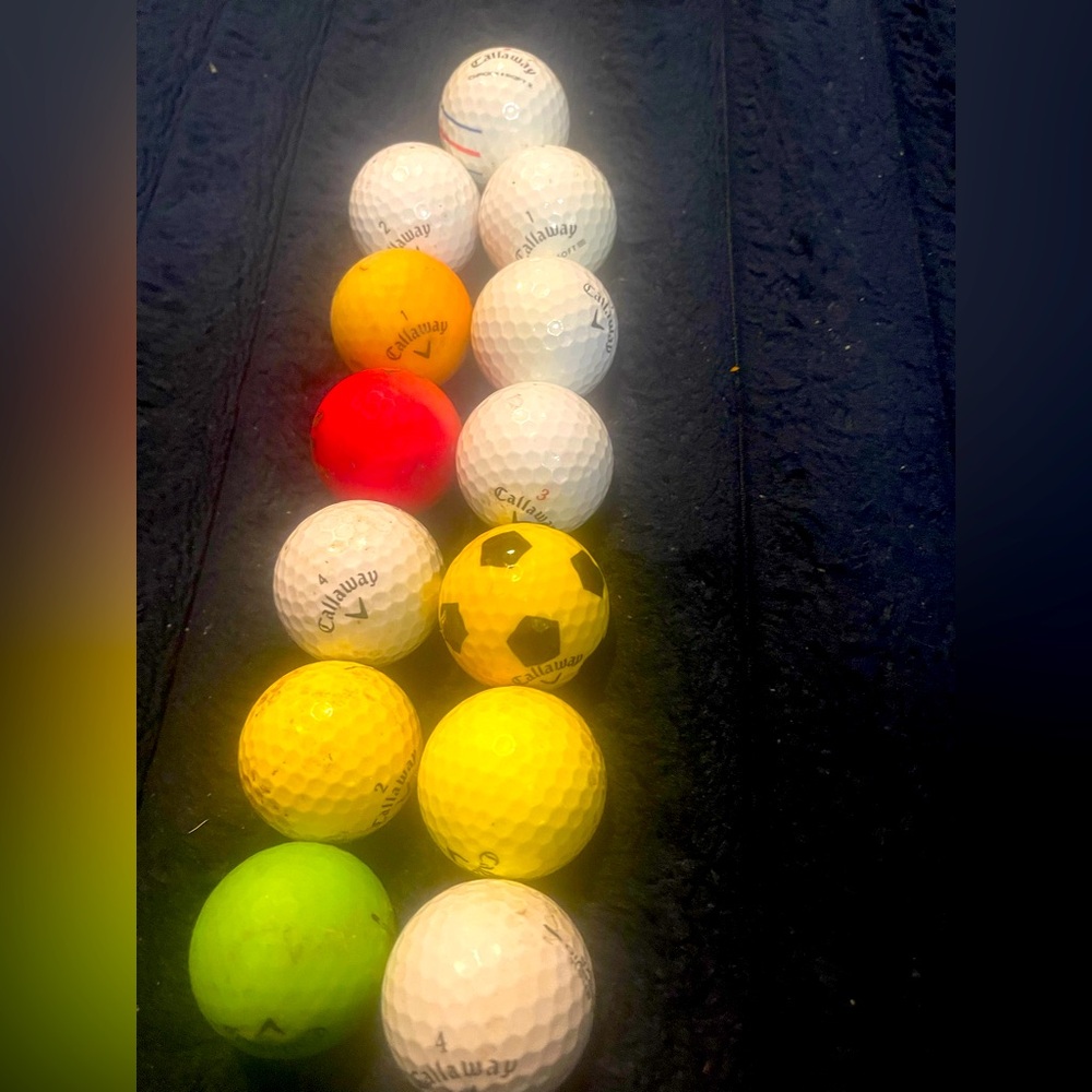 13 Callaway Multicolor Golf Ball Collection